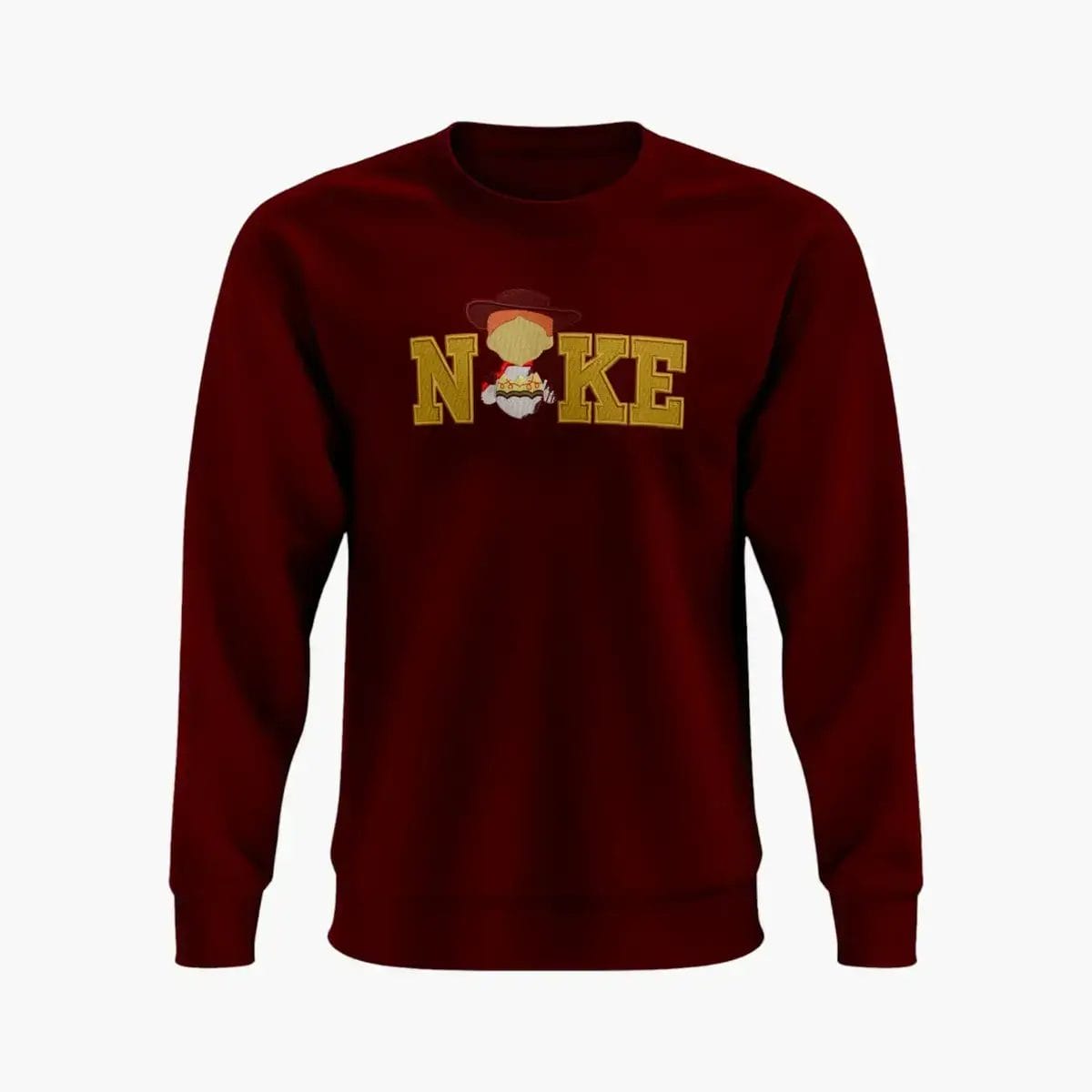 Sudadera-bordada-Woody-burdeos