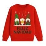 Sudadera Roja Navidad Gnomos