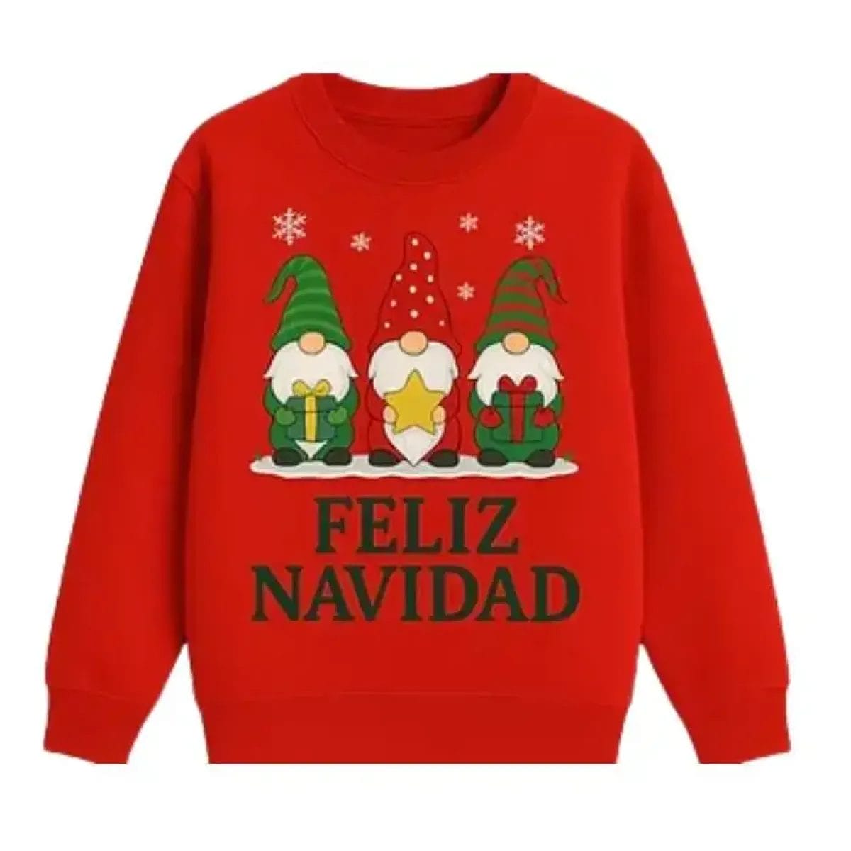 Sudadera-Navideña-Roja-con-Gnomos